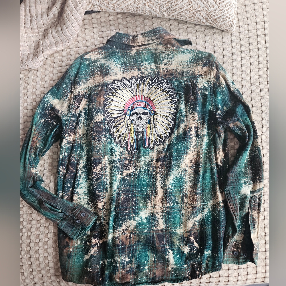 Angry Minnow Vintage patch flannel